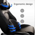 thumbnail image 2 of Cojín de espuma viscoelástica para el cuello de coche de alta calidad, soporte lumbar, almohada de masaje eléctrica, cojín de asiento con vibración y masaje USB para oficina en casa, cintura, gris, 2 of 5