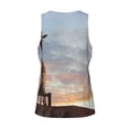 thumbnail image 5 of Easygdp Elephant Giraffe Men's Tank Top, Sleeveless Muscle T Shirts, Breathable, Quick-Dry, Loose for Gym, Running, Fitness - Large, 5 of 9