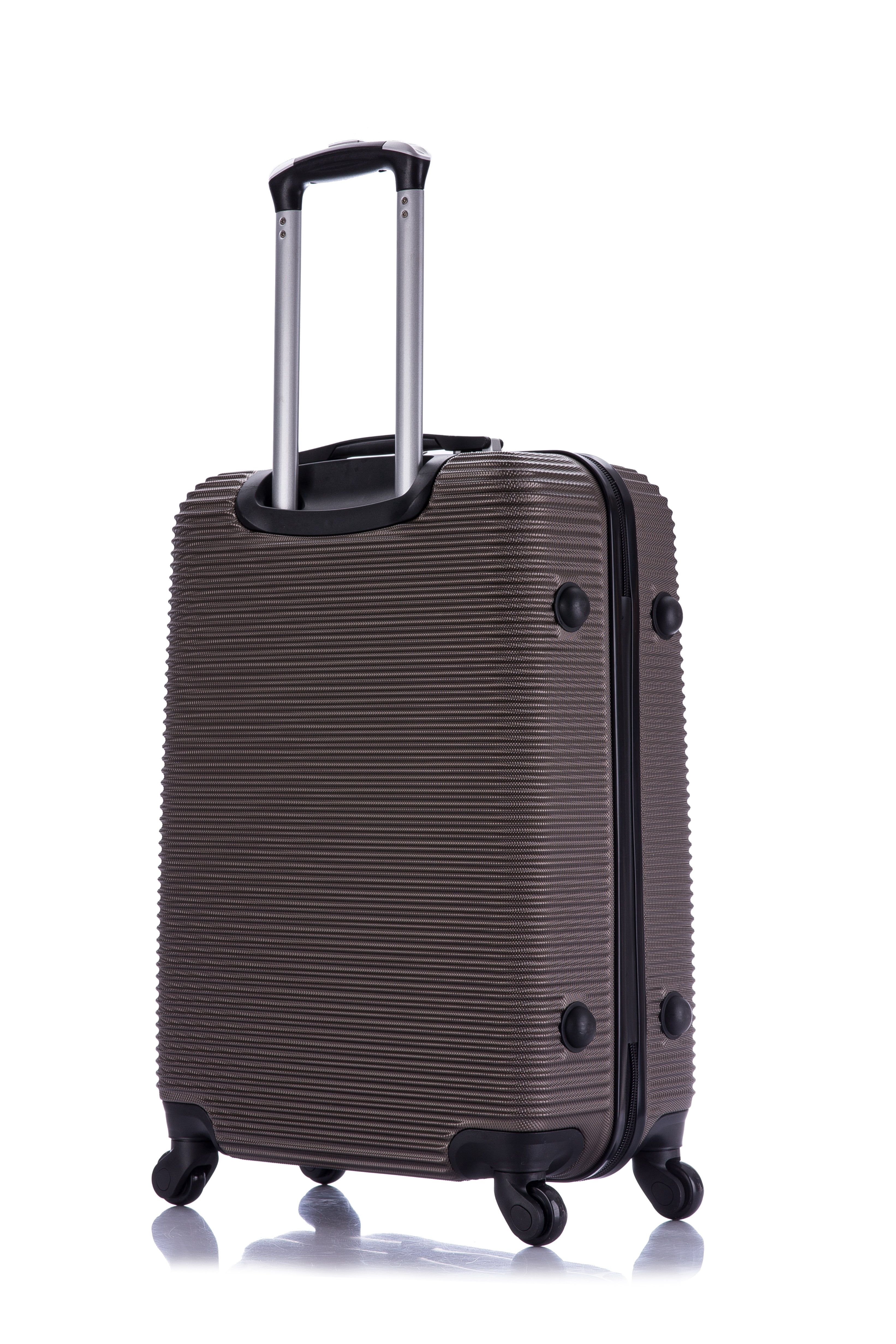 InUSA Royal 24" Hardside Lightweight Luggage with Spinner Wheels, Handle, and Trolley, Brown