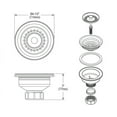 thumbnail image 2 of Elkay Polymer Drain Fitting with Removable Basket Strainer and Rubber Stopper Bisque, 2 of 2