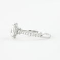 thumbnail image 5 of Solitaire Brilliance 2.20CT Oval Cut Solitaire Moissanite Hidden Halo Pave Setting Engagement Ring, Promise Gift Ring in 18K White Gold, Ring Size 7, 5 of 7