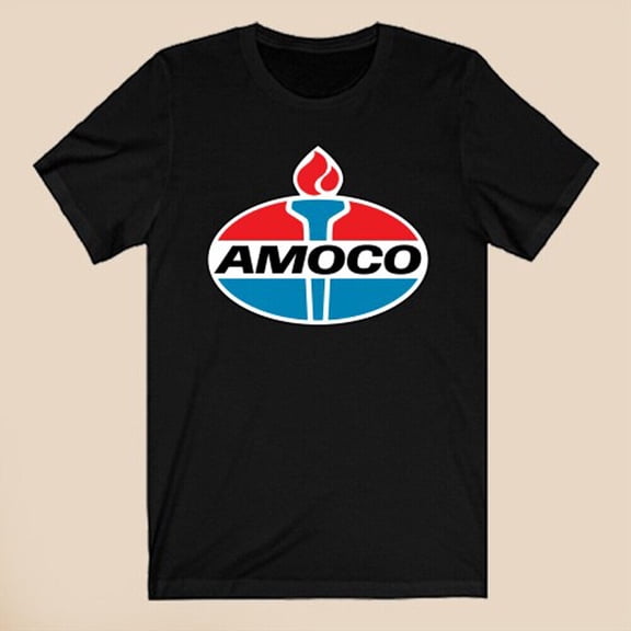 Amoco Standard Oil Company Men's Black T-Shirt Size S-4XL