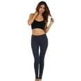 thumbnail image 5 of Sakkas Cotton Blend Solid Color Footless Stretch Leggings - Made in USA - Solid Navy - Large, 5 of 6