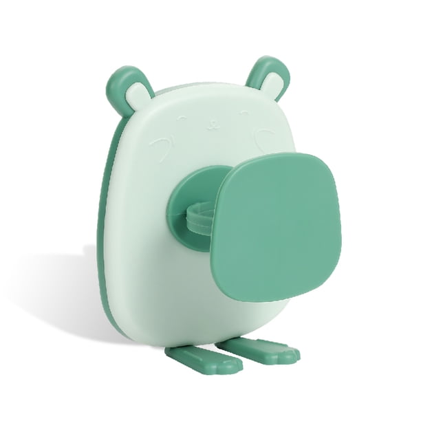 Yuarrent Soporte para cepillo de eléctrico montado en la pared, ahorro de espacio, estante autoadhesivo de dibujos animados, perforador, Suministros de limpieza para el hogar Verde Yuarrent HA028341-01B