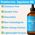 thumbnail image 3 of Pomberries Squalane Oil, 2 fl oz Made in USA | 100% Pure Plant-Derived Squalane for Face & Hair – Lightweight Non-Greasy Radiant Skin & Soft Hair, 3 of 8