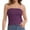 Purple, variant on Strapless Crop Tube Tops for Women Solid Color Trendy Sexy Cami Tops