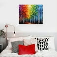 thumbnail image 4 of JRXY Abstract Colorful Tree of Life Painting Canvas Wall Art Big Tree Branches Picture Poster Prints for Living Room Home Decor Wrapped Ready to Hang 20x16in, 4 of 4