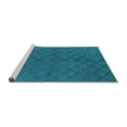 thumbnail image 2 of Ahgly Company Machine Washable Indoor Square Trellis Turquoise Blue Modern Area Rugs, 8' Square, 2 of 4