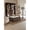 Black, variant on Traditional 8' Tall Wood Bookcase Wall With Ladder Aged Office Bookcases Black