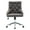 Fabric+Gray, variant on LUXMOD Office Desk Chair with Mid-Back Modern Tufted Velvet Computer Chair Swivel Height Adjustable Accent Chair with Wheels and Metal Base with Arms for Study Living Bedroom