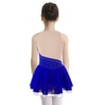 thumbnail image 2 of Oyolan Robe Tutu une Pièce de Danse Ballet pour Filles Enfants, Justaucorps de Compétition de Patinage Artistique en Maille à Empiècements, Bleu Royal 10, 2 of 7