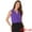 Purple, variant on DARING DIVA Women's Chiffon V Neck Sleeveless Blouses M Purple