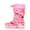 Pink, variant on Toddler Kids Rain Boots Purple Soccer Pattern – Waterproof Lightweight Non-Slip with Drawstring, Boys & Girls