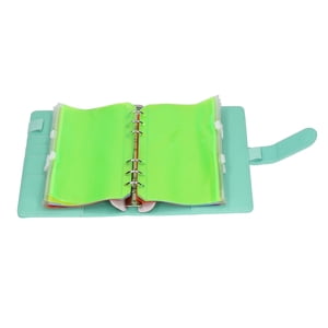 Bible de trésorerie, Bible d'épargne 6 Trous pré-poussés Portable Taille pour l'école Pour voyager pour bureau vert, jaune