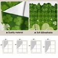 thumbnail image 5 of St. Patrick's Day Swag Curtains for Kitchen/Bedroom/Living Room, Lucky Shamrock Botanical Green Vintage Scalloped Curtains 63 Inch Long, Window Swag Topper Curtains Valances 2 Panels Set 36"x63", 5 of 8
