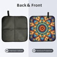 thumbnail image 2 of Kaleidoscope Psychedelic Trippy Vintage Foldable Seat Cushion for Bleachers, Stadium Seats, Camping & Outdoor Events, Portable Lightweight Pad with Carabiner, 2 of 6