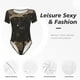thumbnail image 4 of Balery Starry Night Black Sheep Body de cuello redondo de manga corta para mujer Tops de manga corta Tops básicos-Medium, 4 of 7