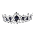 thumbnail image 1 of Miangastore Couronne Baroque de Mariée Rétro Coiffe de Mariage Accessoires de Cheveux pour Femmes (Bleu et Argent), 1 of 8