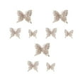 thumbnail image 2 of Plastic Butterfly Ornament, Christmas Decorations Christmas Tree Ornaments Wedding Decorations Gold Powder Butterflies 9-Piece Set Gold Powder Butterflies Photography Props, 2 of 6
