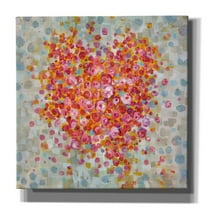 Epic Graffiti 'Circle of Hearts' by Danhui Nai, Canvas Wall Art, 37"x37"