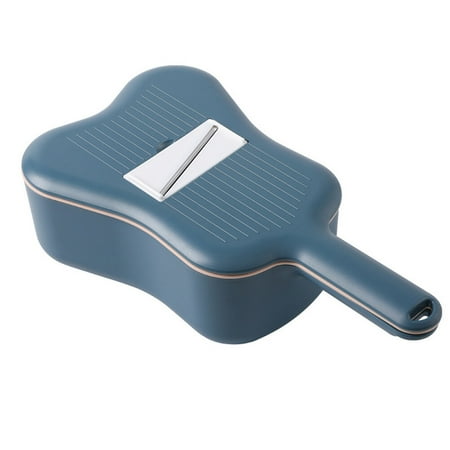 

Kitchen Multifunctional Drain Basket Grater Slicer Container Shredder Kitchen Gadget (Dark Blue)