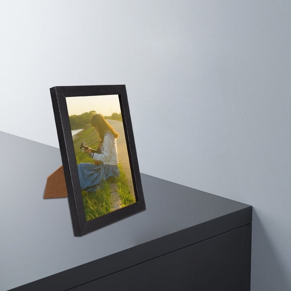 FENGGUIQU 10Pcs Photo Frame Holders Black Wood Frame For Wall Mounting And Display