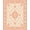 Peach, Pattern 1, variant on Design&I 8'x10' Washable Area Rug Extra Large Skid-Resistant Low Profile Bordered Vintage Medallion With Ornate Scrollwork And Decorative Trim for Living Room, Family