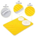 thumbnail image 4 of IAUYY 18 x 24 Inch Dish Drying Mat Dish Drying Mat Microfiber Kitchen Mats Large Counter Absorbent Dish Pad Drainer Rack Yellow Twill Stripe, 4 of 8