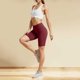 thumbnail image 5 of mfyjkho Pantalones Cortos De Entrenamiento, Leggings Deportivos Para Mujer, Para Fitness, Correr, Yoga, Pantalones Cortos Deportivos Con Bolsillo Pantalones Cortos Deportivos Para Mujer L, 5 of 9