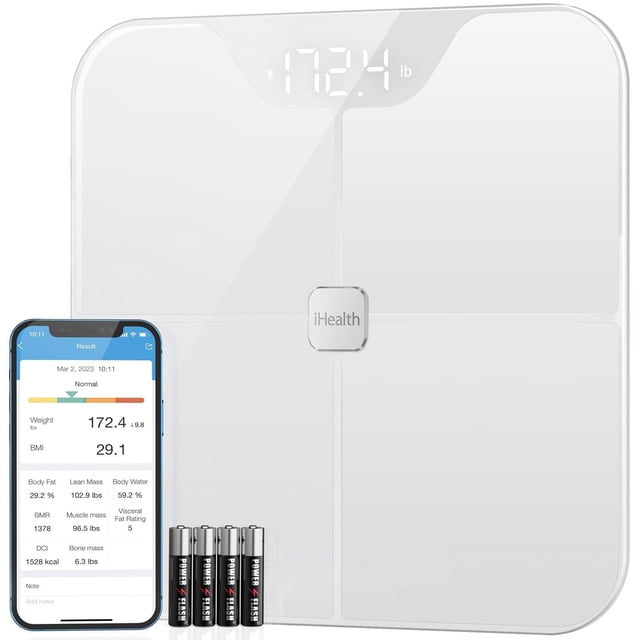 iHealth Fit - Báscula de análisis corporal conectada, 1 unidad (HS2S)