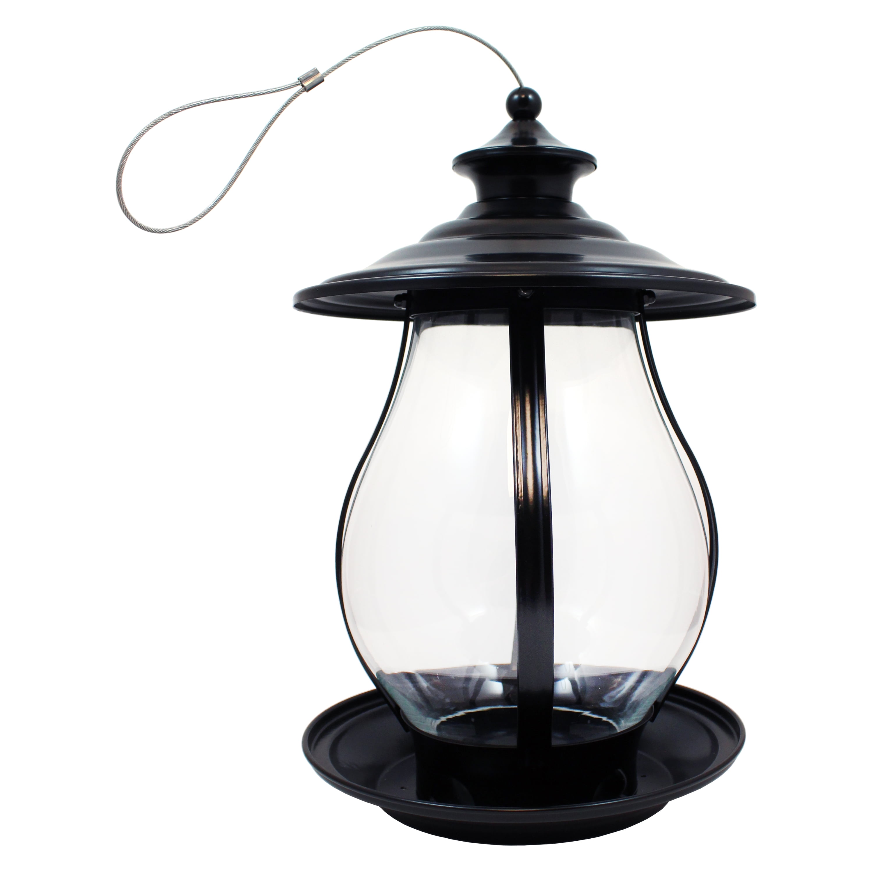 Stokes Select Ranch Hopper Bird Feeder 2 Feeding Ports Black