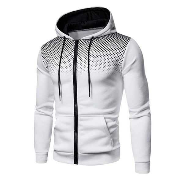 ShomPort Men's Fall Full-Zipper Athletic Hoodie Sweatshirt Solid Color Slim Jackets with Pocket