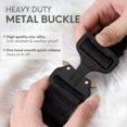 thumbnail image 3 of Jumpress Heavy Duty Tactical Dog Collar for Large Dogs 1.5 Inch Wide, Escape-Proof Airtag Dog Collar with Soft Handle (Black, L), 3 of 7