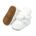 thumbnail image 2 of Cowsor Newborn Baby Boy Girl Soft Fleece Booties Stay On Infant Slippers Socks Shoe Non Skid Gripper Toddler First Walkers Winter Ankle Crib Shoes, 2 of 4