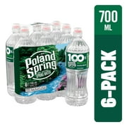 POLAND SPRING Brand 100% Natural Spring Water, 23.7-ounce plastic sport cap  bottles (Pack of 6)