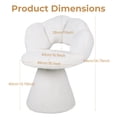 thumbnail image 5 of Wliqien Swivel Barrel Accent Chair, Upholstered Modern Vanity Chair, Round Swivel Chair, Ergonomic Makeup Chair for Bedroom Living Room Office, 5 of 7