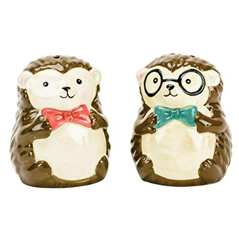 Boston Warehouse Bowtie Hedgehogs Salt and Pepper Shakers, 2Piece Set