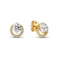 thumbnail image 2 of PANDORA Sparkling Round Halo Stud Earrings, 2 of 4