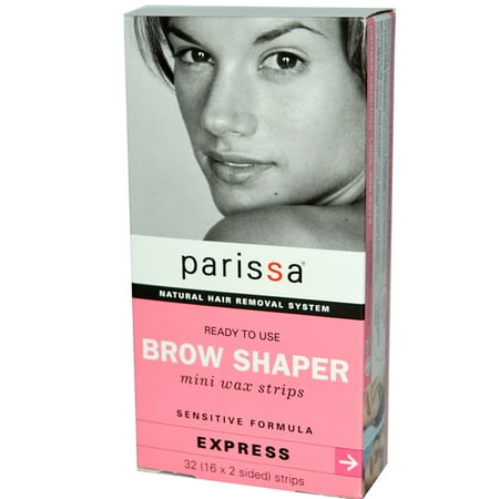 Parissa Natural Hair Removal System Brow Shaper Mini Wax Strips 32 16 x 2 sided Strips