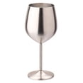 thumbnail image 1 of Copa de vino de acero inoxidable 500ml Copa de cóctel con tallo irrompible de una sola capa, luz de lijado Methold  LF0111-05B, 1 of 7