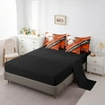 thumbnail image 3 of 3D Sports Comforter Set Full Size Bed In A Bag, 7 Pieces American Football Bedding Set, Rugby Comforter + Flat Sheet + Fitted Sheet + 2 Pillowcases + 2 Throw Pillow Covers(Cincinnati), 3 of 5