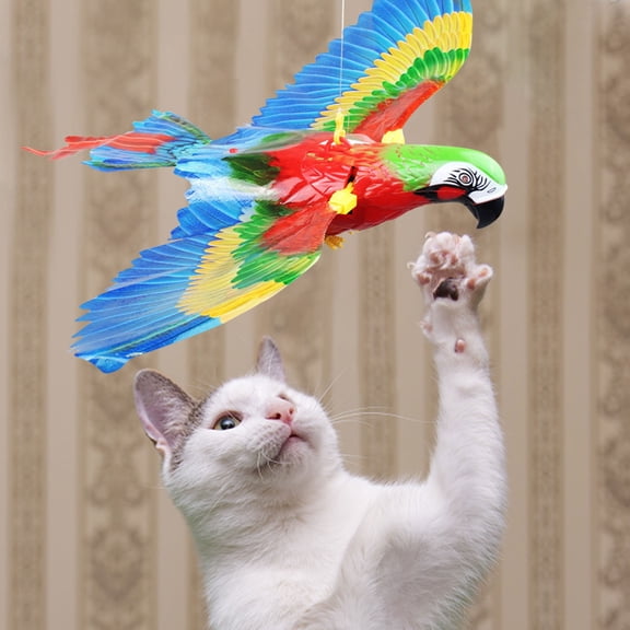 Otemrcloc Bird interactive Cat Toy Electric Hanging Flying Bird Cat Funny Cat Stick Catch Rope Dog Toy 2023 one Size - Best Gift
