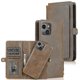 thumbnail image 1 of Funda de piel desmontable para iPhone 14 Pro Max, color marrón, 1 of 5