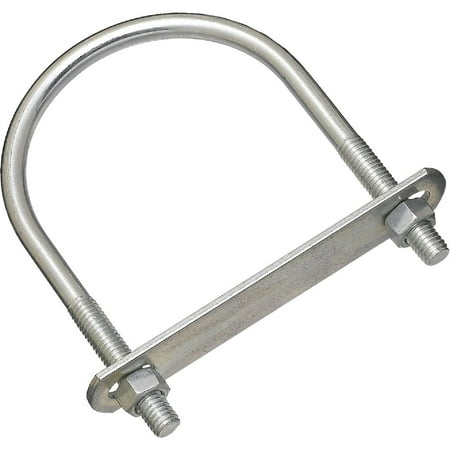 

5PK National 3/8 In. x 3-1/2 In. x 5-1/4 In. Zinc Round U Bolt