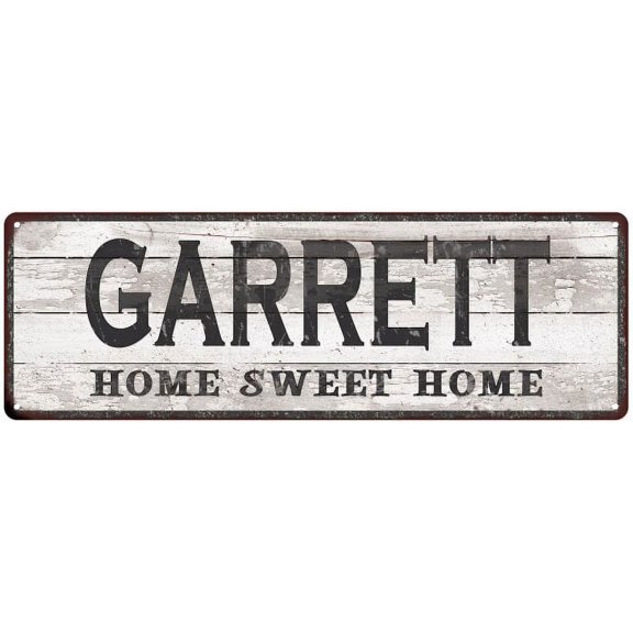 GARRETT Home Sweet Home Country Look Gift 6x18 Metal Sig 206180045672