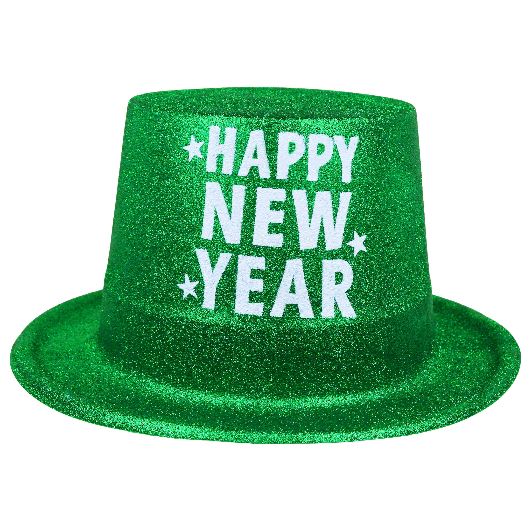 New Year Top Hat Glitter Green, 1 Piece, Festive Decorations, Way to Celebrate Style, Adult