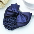 thumbnail image 3 of LINASHI Women Ruched Bowk Bow Snood Net Bun Cover Barrette Hair Clip Accessory for Hotel Waitress, Air Hostess, Nurse, 3 of 4