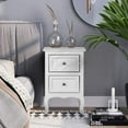 White Nightstand Set of 2, Nightstands with 2 Drawers, Bed Side Table