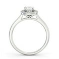 thumbnail image 3 of Meryn Jewel Cushion Cut 1.7 Ct Diamond Wedding Ring - 14K White Gold Plated Engagement Band - Halo Style Bridal Ring for Women's - Prong Setting Jewelry Gift, 3 of 3