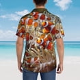 thumbnail image 4 of Sikiie Cute Anemone Fish Print Men's Hawaiian Shirt, Summer Beach Button Pocket Short Sleeve T-Shirt,X-Large, 4 of 7